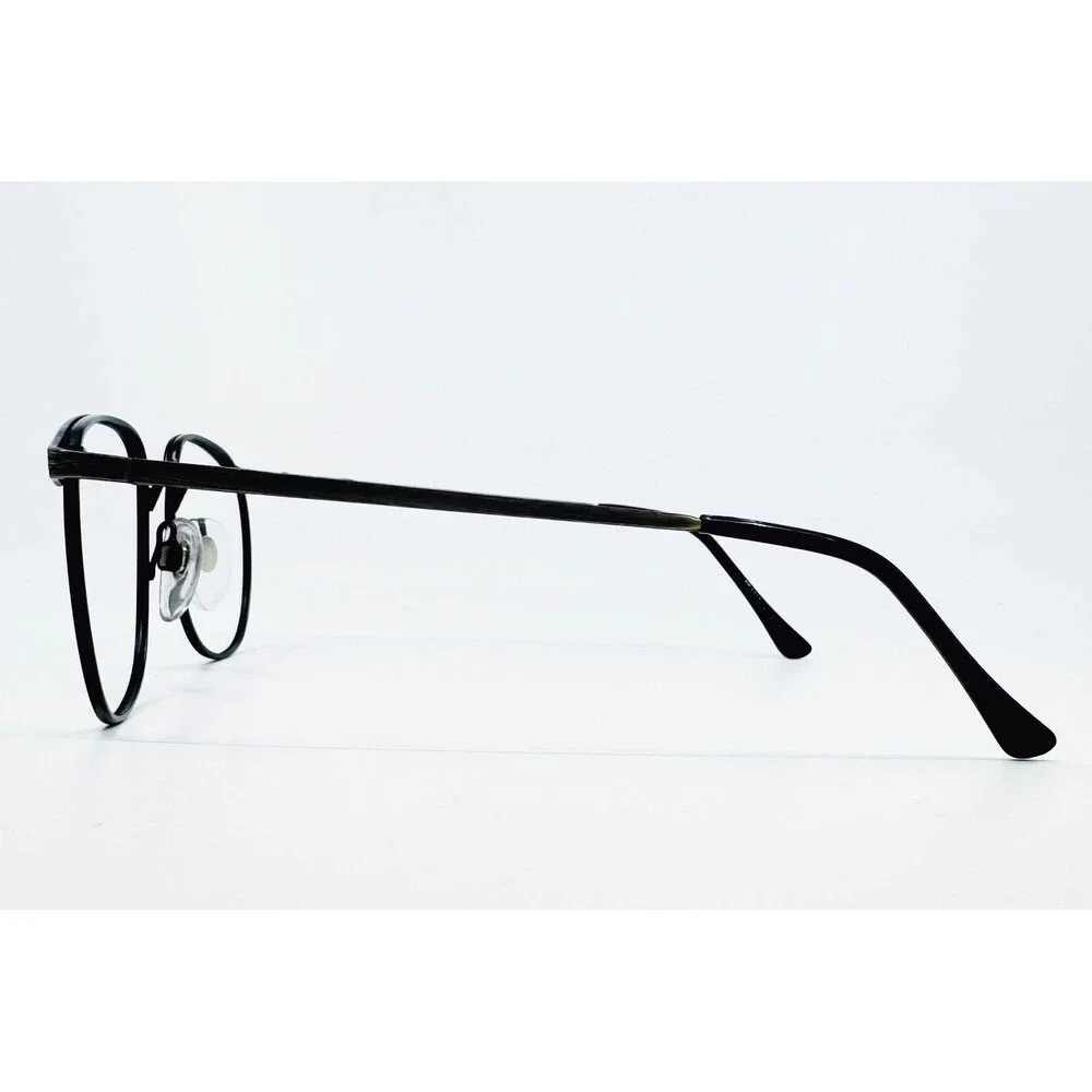 Rodeo Eyeglasses Frames Mens Black Metal Round RODEO-41 135 44826